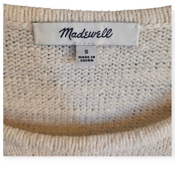 Madewell Ivory and burnt orange Striped Sleeve Tee - Picture 7 of 13